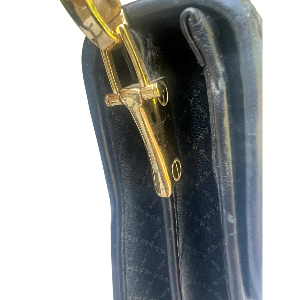 Vintage La Tour Eiffel Paris Black Monogram Briefcase Messenger Shoulder Bag 16